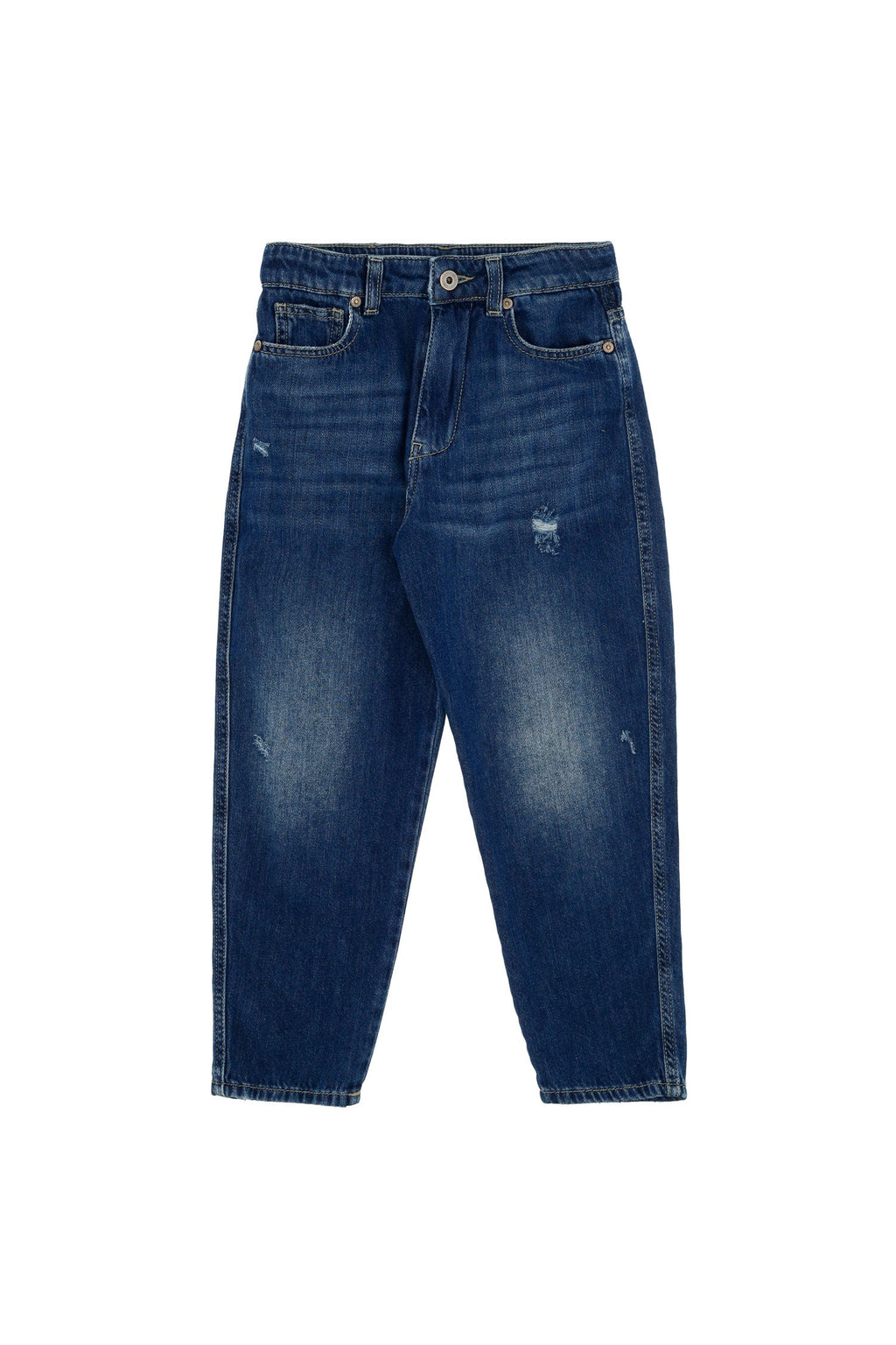 Please Pantalone Denim Mom-Fit effetto Délavé PHG4F98G31 1670 blue denim