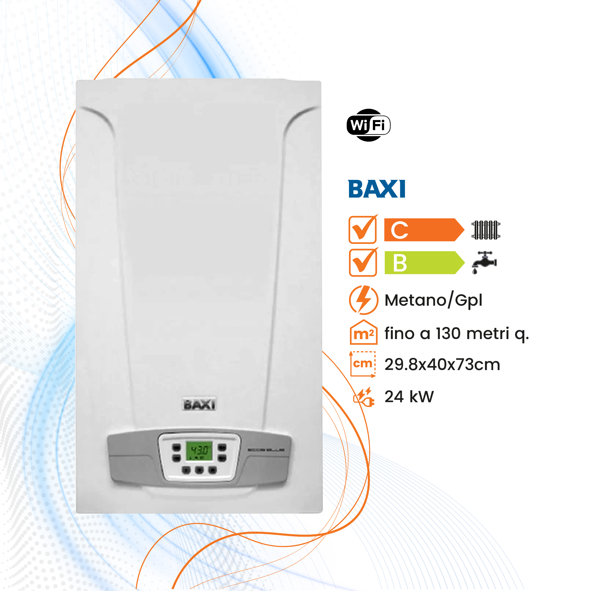 Caldaia Baxi Eco5 Blue a Camera Aperta