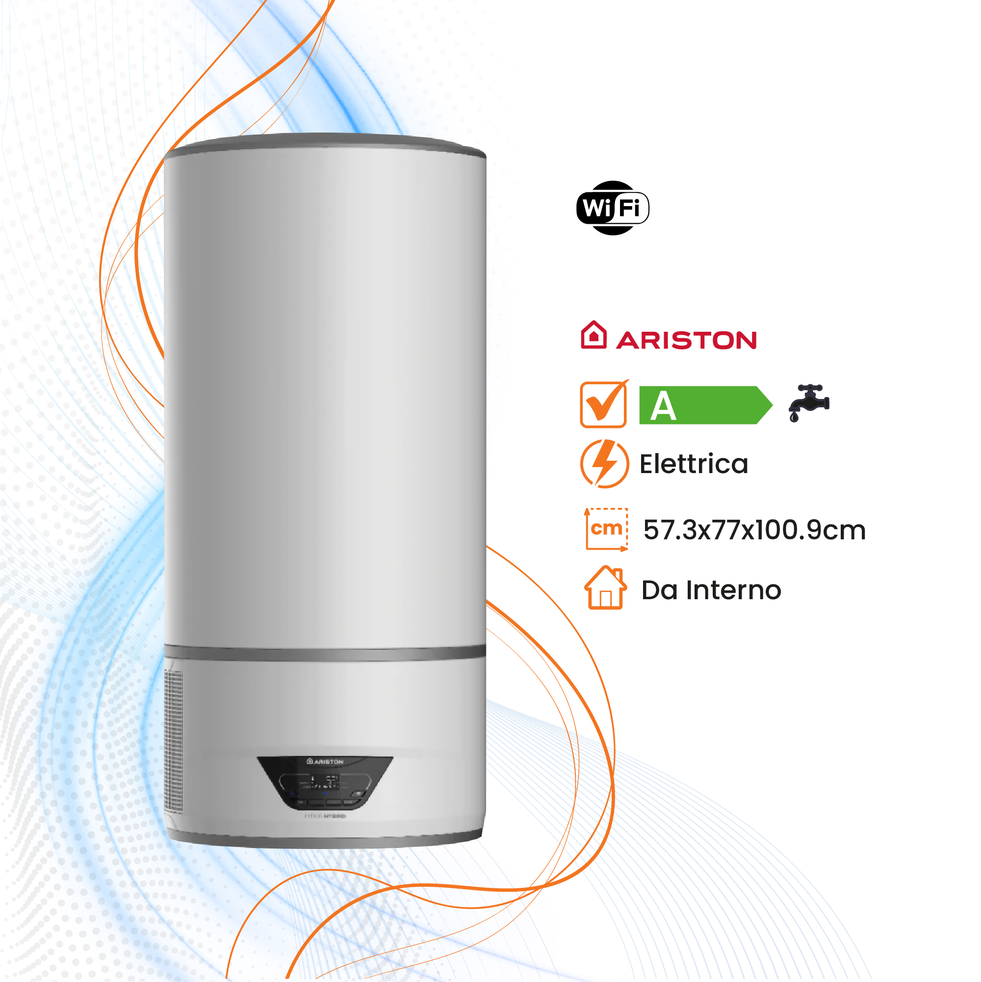 Scaldabagno Ariston Lydos Hybrid WiFi Elettrico Verticale
