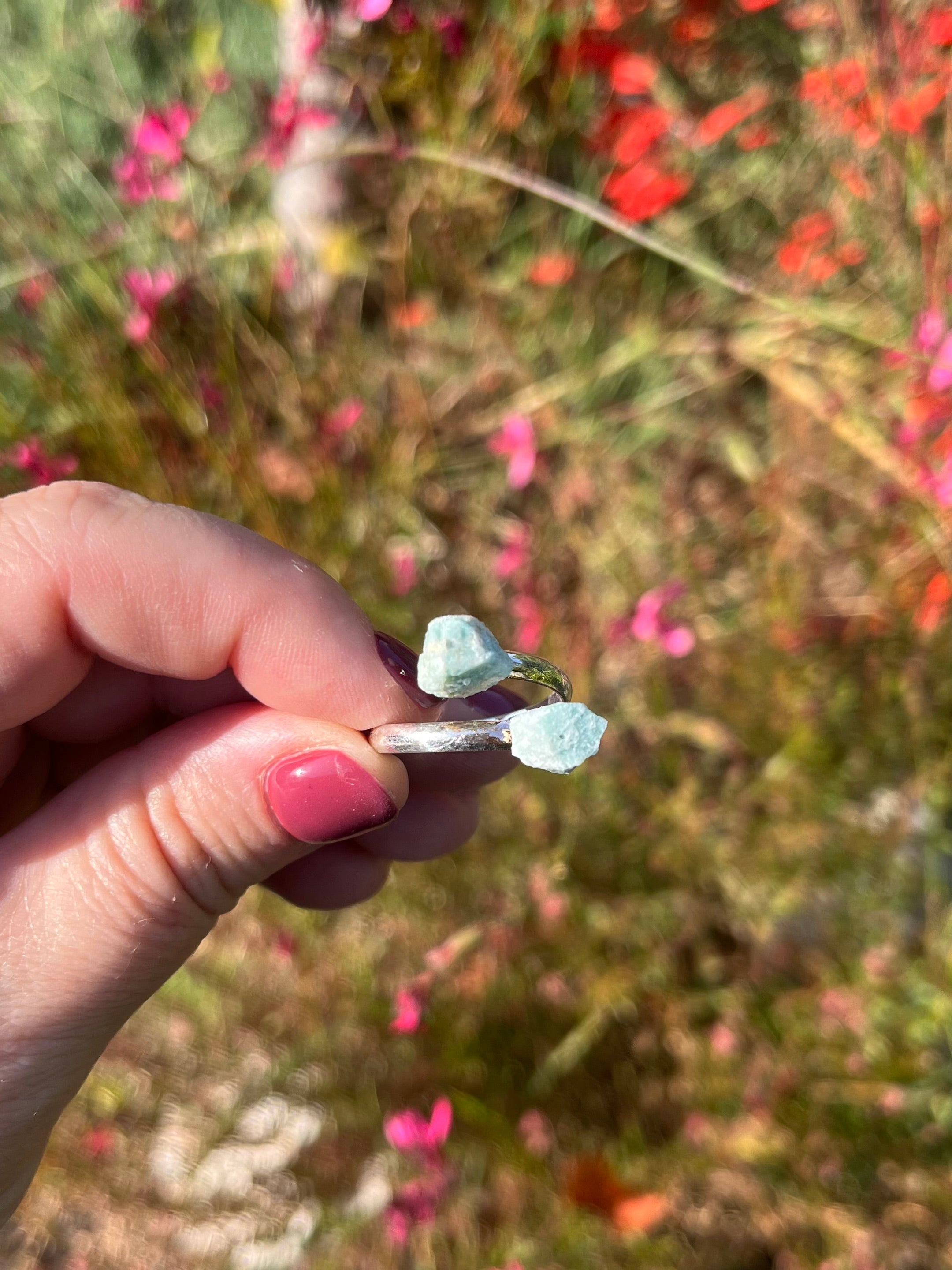 Anello Doppia Pietra Grezza