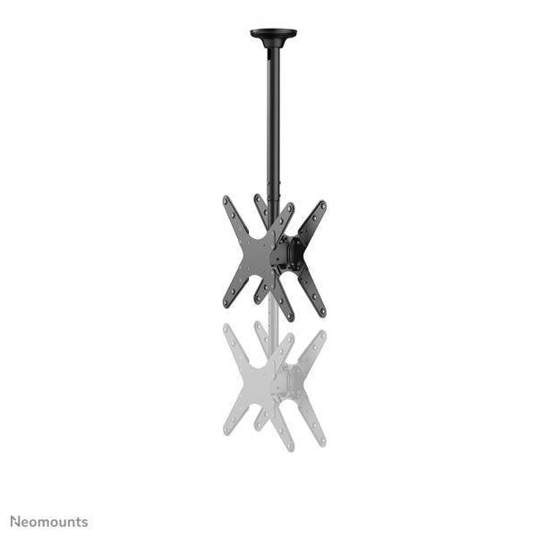 Neomounts FPMA-C340DBLACK Supporto a soffitto per doppio monitor/TV 32-75" - alt. 106-156 cm [FPMA-C340DBLACK]