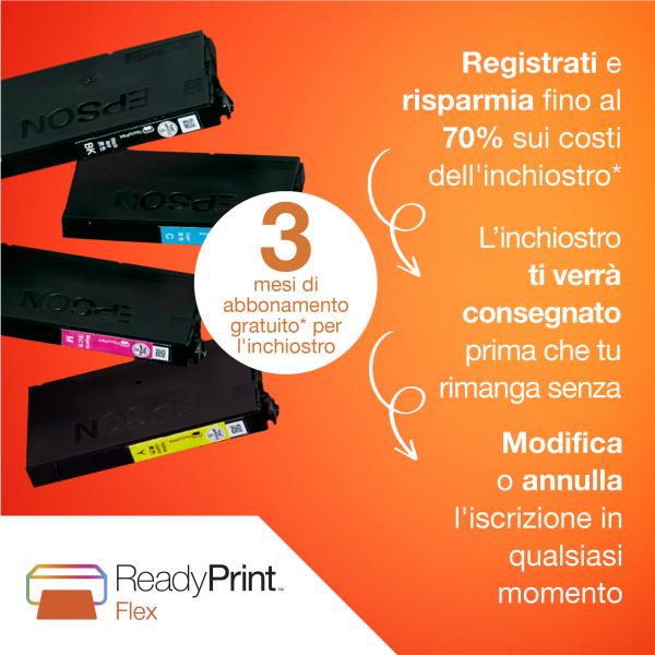 Epson Expression Home XP-2200 stampante multifunzione A4 getto d'inchiostro 3in1, scanner, fotocopiatrice, Wi-Fi Direct, cartucce separate, 3 mesi di inchiostro incluso con ReadyPrint [C11CK67403]