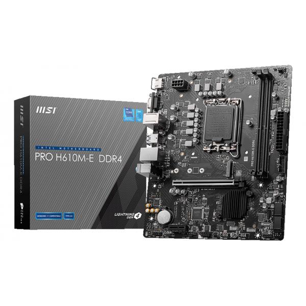 MSI PRO H610M-E DDR4 scheda madre Intel H610 LGA 1700 micro ATX [PROH610M-EDDR4]