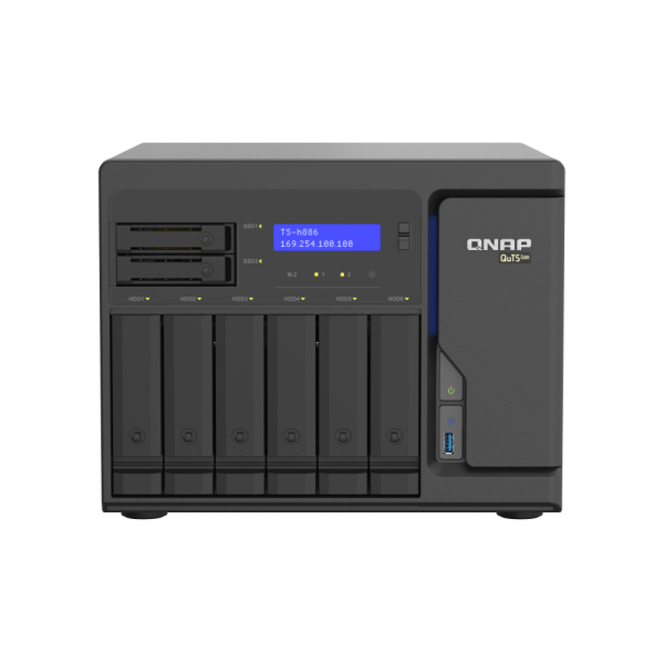 QNAP TS-h886 NAS Tower Collegamento ethernet LAN Nero D-1602 [TS-H886-D1602-8G]