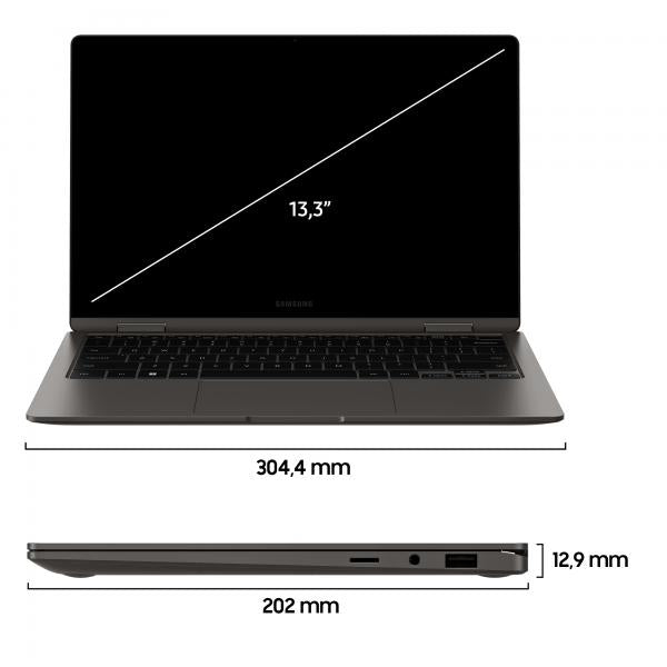 Samsung Galaxy Book3 360 13.3" Laptop i7 16GB 512GB Windows 11 Pro Graphite [NP734QFG-KA1IT]
