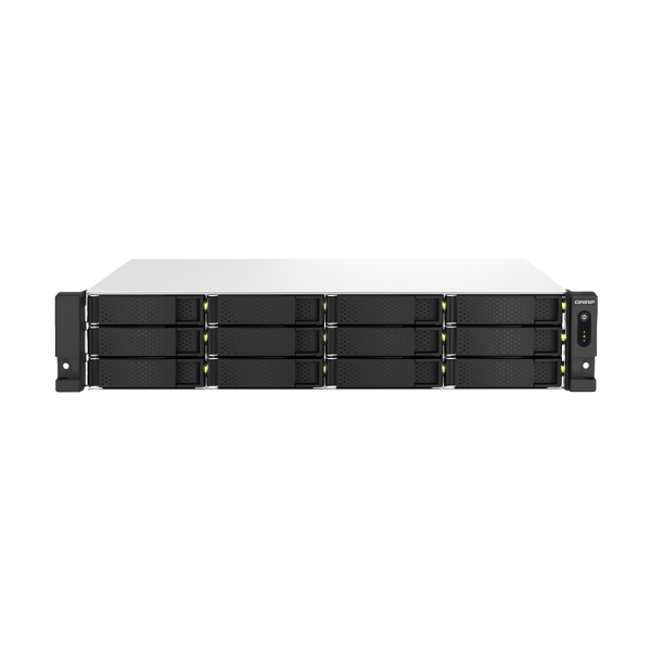 QNAP TS-1264U-RP NAS Armadio (2U) 8 GB DDR4 0 TB QNAP QTS Alluminio, Nero [TS-1264U-RP-8G]