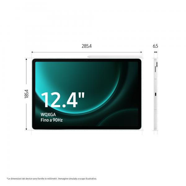 Samsung Galaxy Tab S9 FE+ Tablet Android 12.4 Pollici TFT LCD PLS 5G RAM 8 GB 128 GB Tablet Android 13 Gray [SM-X616BZAAEUE]