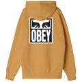 Obey felpa da uomo con cappuccio Eyes Icon II Heavyweight 117462142 ocra