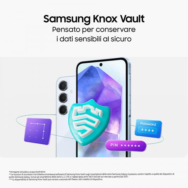 Samsung Galaxy A55 5G Display FHD+ Super AMOLED 6.6, Android 14, 8GB RAM, 256GB, Dual SIM, Batteria 5.000 mAh, Awesome Lilac [SM-A556BLVCEUE]