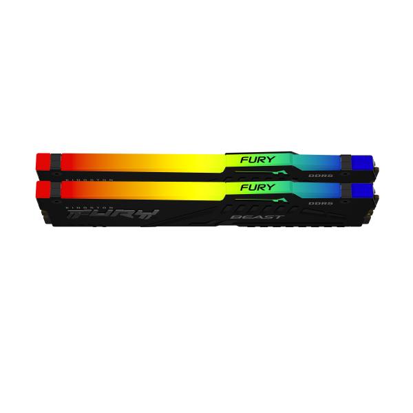 Kingston Technology FURY Beast 32GB 6000MT/s DDR5 CL30 DIMM (Kit da 2 moduli) RGB EXPO [KF560C30BBEAK2-32]