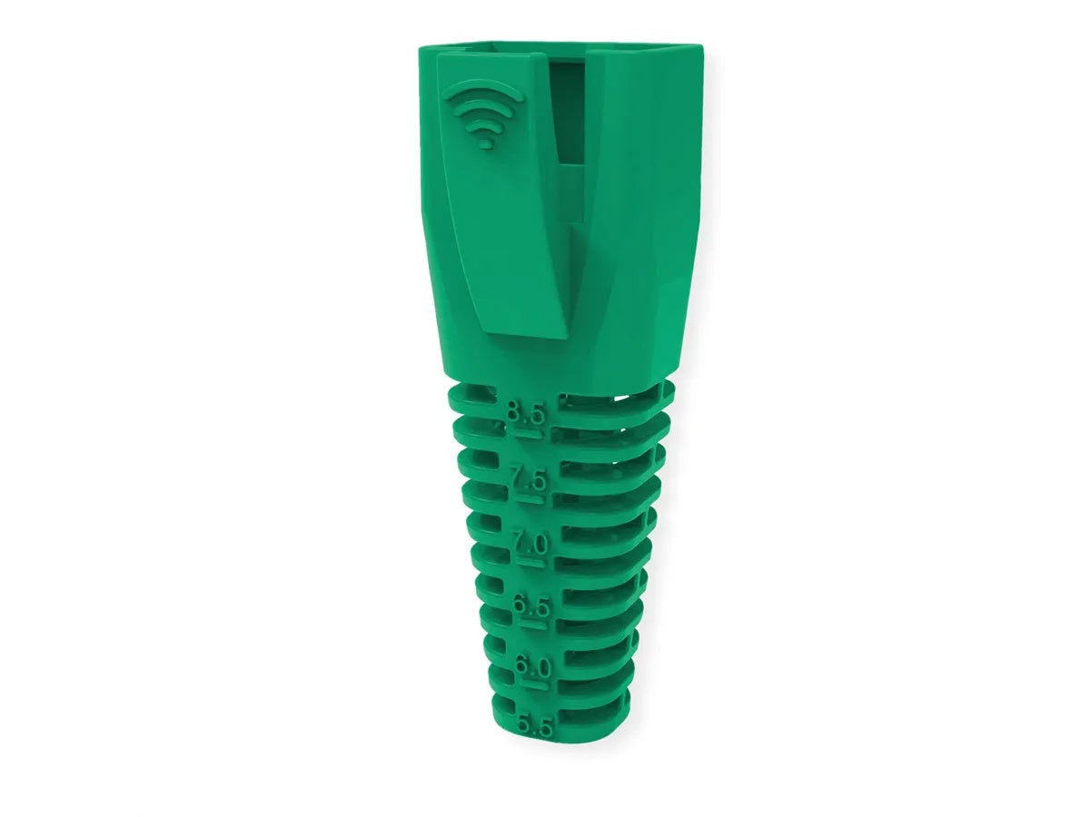 ROLINE CAPPUCCIO DI PROTEZIONE PER RJ45, TAGLIABILE, 10 PEZZI, VERDE [12.01.1113]
