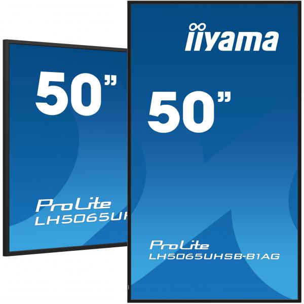 iiyama LH5065UHSB-B1AG visualizzatore di messaggi Pannello piatto per segnaletica digitale 125,7 cm (49.5") LCD Wi-Fi 800 cd/m 4K Ultra HD Nero Processore integrato Android 11 24/7 [LH5065UHSB-B1AG]