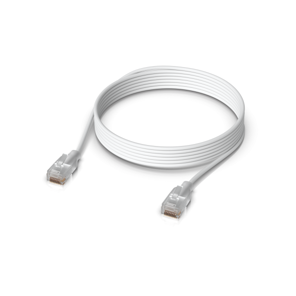 Ubiquiti - UniFi Etherlighting Patch Cable, Nano-thin patch cable with 2.5 GbE support designed to show Etherlighting effect - 3M [UACC-Cable-Patch-EL-3M-W]