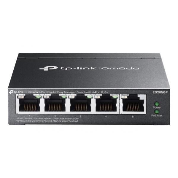 TP-Link Omada ES205G Gestito Gigabit Ethernet (10/100/1000) Supporto Power over Ethernet (PoE) Nero [ES205GP]