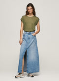 Pepe Jeans Maglietta in lino con giromanica Odilia PL505456 736 range