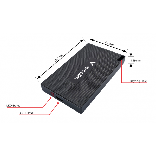 Verbatim 32031 unità esterna a stato solido 1 TB USB tipo-C USB 3.2 Gen 2x2 Grigio [32031]