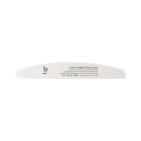 PEGGY SAGE  LIMETTA MEZZALUNA UNGHIE 2 FACCE 100/180, BIANCO