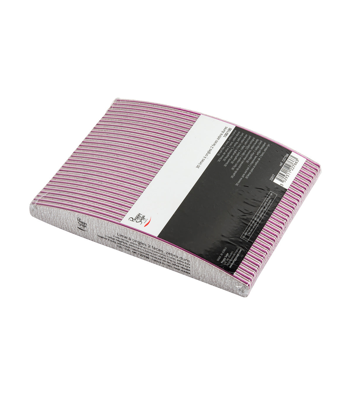 PEGGY SAGE  LOTTO DI 30LIMETTE MEZZALUNA 2 FACCE, ZEBRA DURA 10