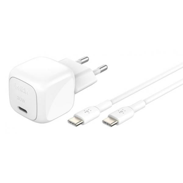 Belkin WCA008kq1MWH-B6 Computer portatile, Smartphone, Tablet Bianco AC Ricarica rapida Interno [WCA008KQ1MWH-B6]