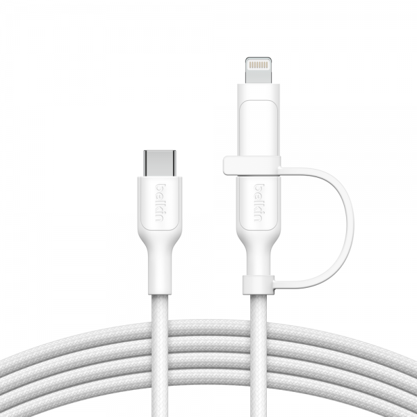 Belkin BoostCharge Pro cavo USB USB 2.0 1,5 m USB C USB C/Lightning Bianco [CAC003HQ1.5MWH]