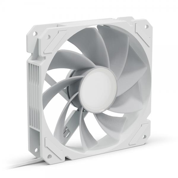 Sharkoon SHARK Mirror RGB PWM REVERSE Case per computer Ventilatore 12 cm Bianco 1 pz [SHARKMIRRORRGBFANREVWHITE]