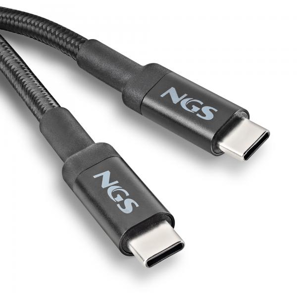 NGS CAVO DI RICARICA RAPIDA DA USB C A USB C, LUNGHEZZA 2 M [KNOT 65W-2]