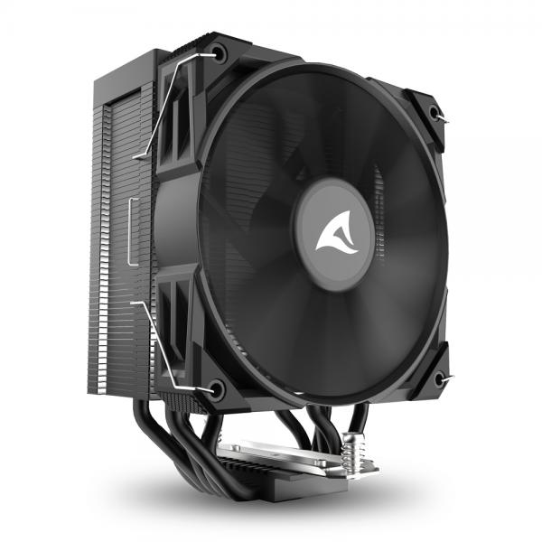 Sharkoon A50 Processore Raffreddatore d'aria 12 cm Nero 1 pz [A50BLACKAIRCOOLER]
