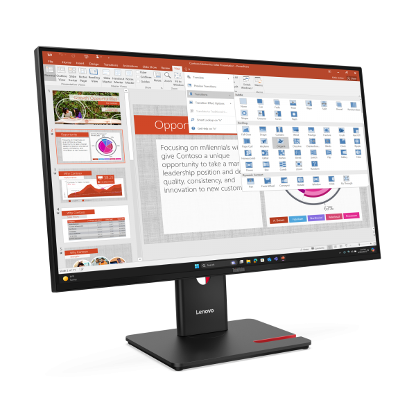 Lenovo ThinkVision T27-40 Monitor PC 68,6 cm (27") 1920 x 1080 Pixel Full HD LED Nero [64A5MAT6EU]