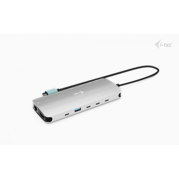 i-tec Metal USB-C Nano 3x Display Dock, 2x HDMI 1x USB-C video with Power Delivery 140W + Universal Charger 140 W [C31NANOTRIPLED140]