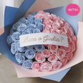 GENDER REVEAL – Bouquet di Rose Rosa e Celesti