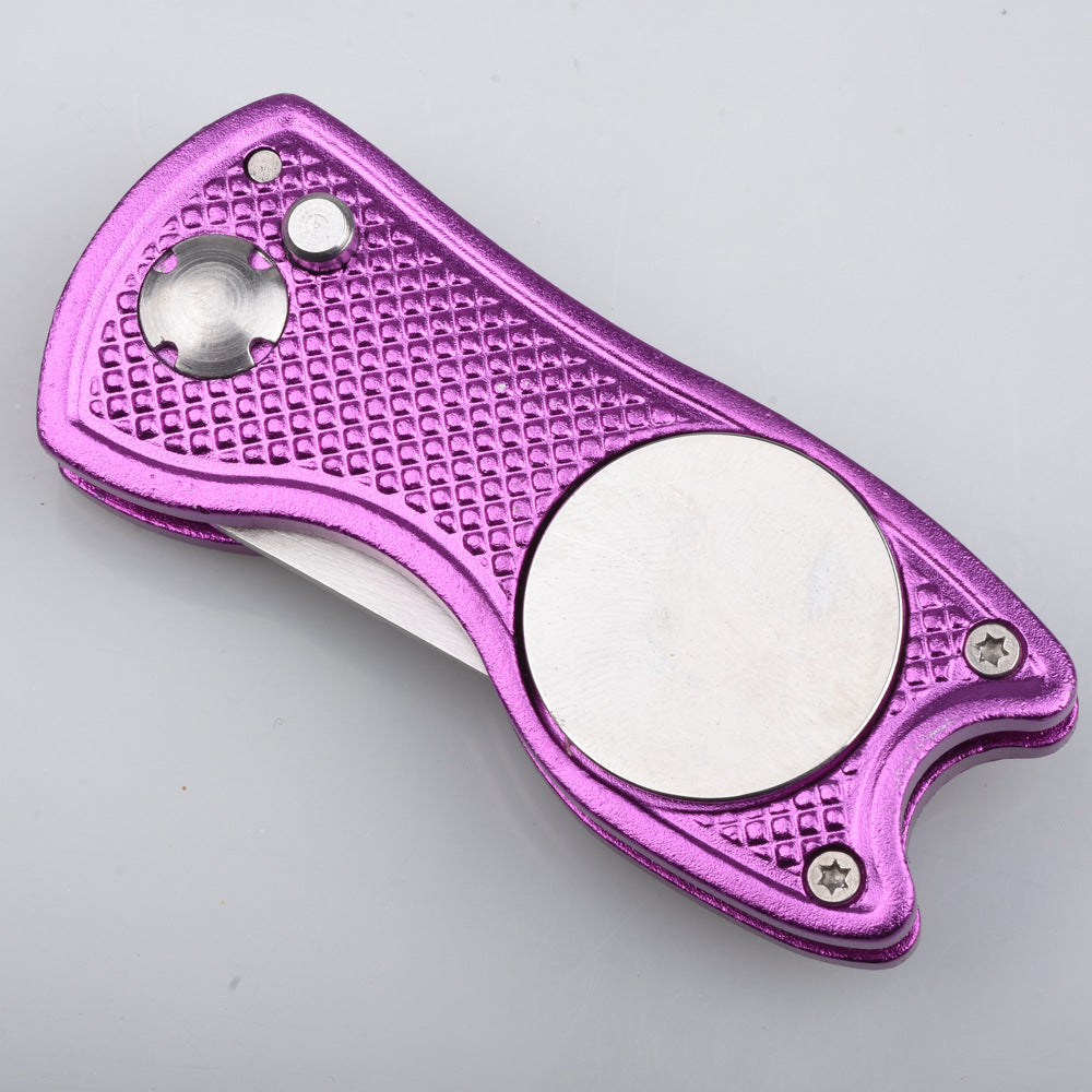 Forca per la riparazione del prato da golf con manico in alluminio - Accessori Mark Tool