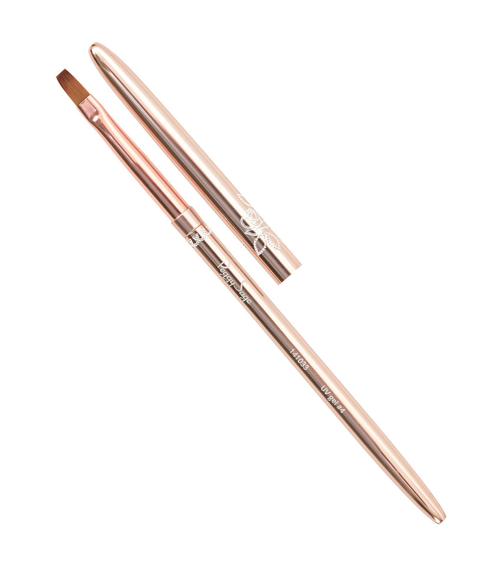 PEGGY SAGE  PENNELLO PIATTO GEL UV ROSE GOLD - SINTETICO #4