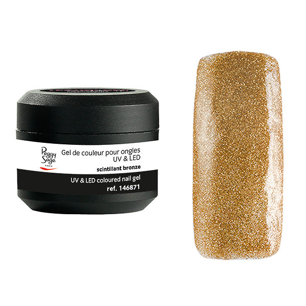 PEGGY SAGE  GEL UV&LED COLORATO PER UNGHIE SCINTILLANT BRONZE 5G