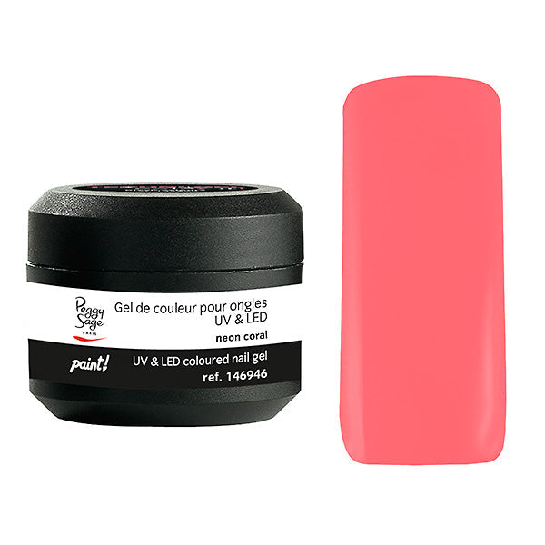 PEGGY SAGE  GEL COLORATO PER UNGHIE UV&LED NEON CORAL 5G