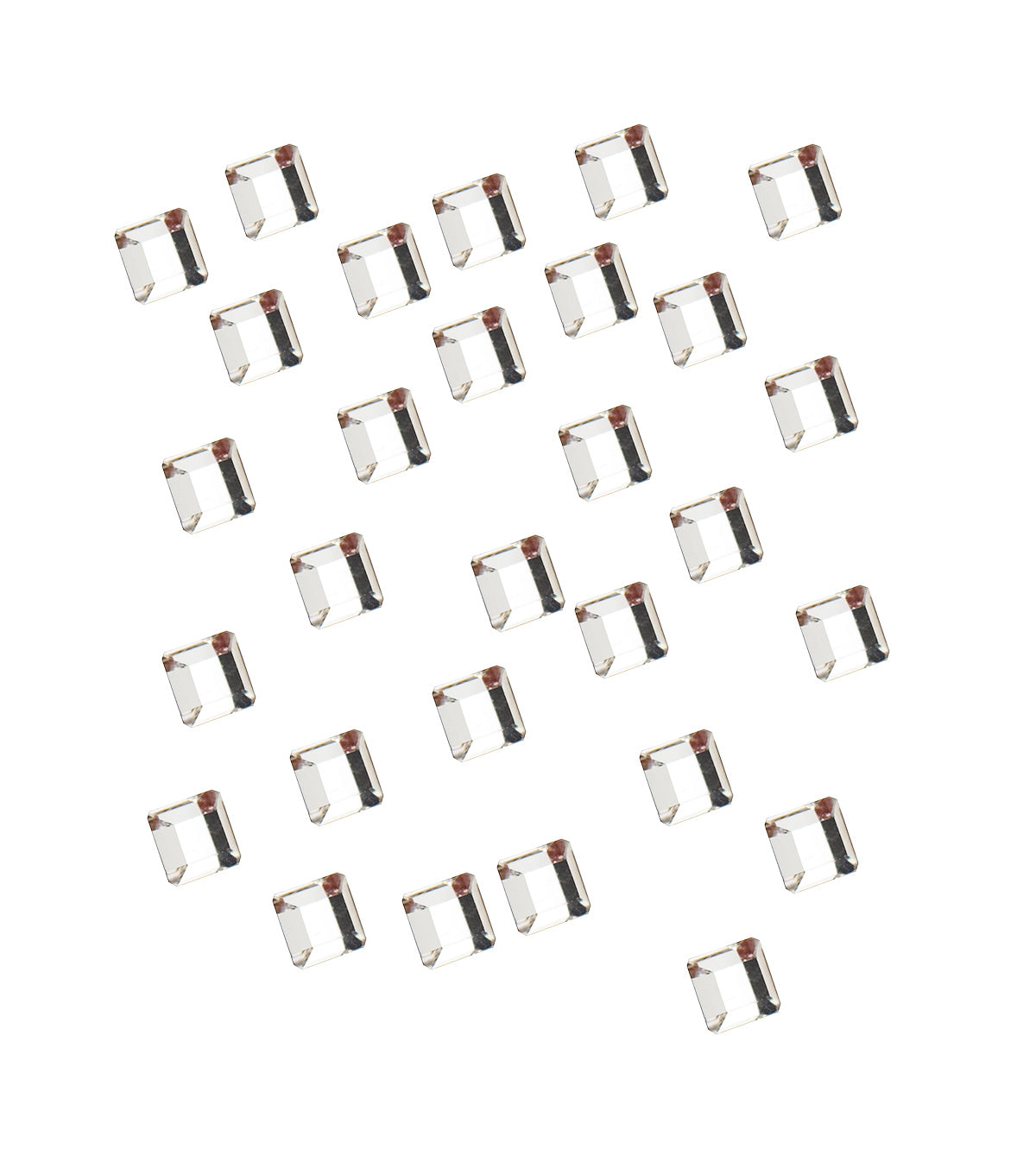 PEGGY SAGE  28 STRASS PER UNGHIE QUADRATO ARGENTO 2 MM