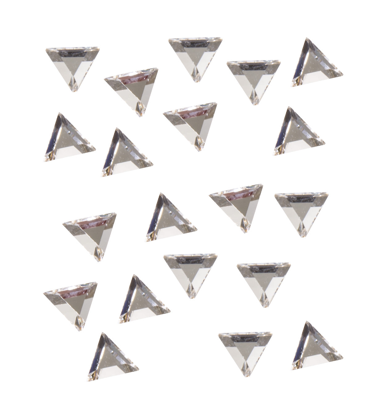 PEGGY SAGE  20 STRASS PER UNGHIE TRIANGOLARE ARGENTO 3 MM
