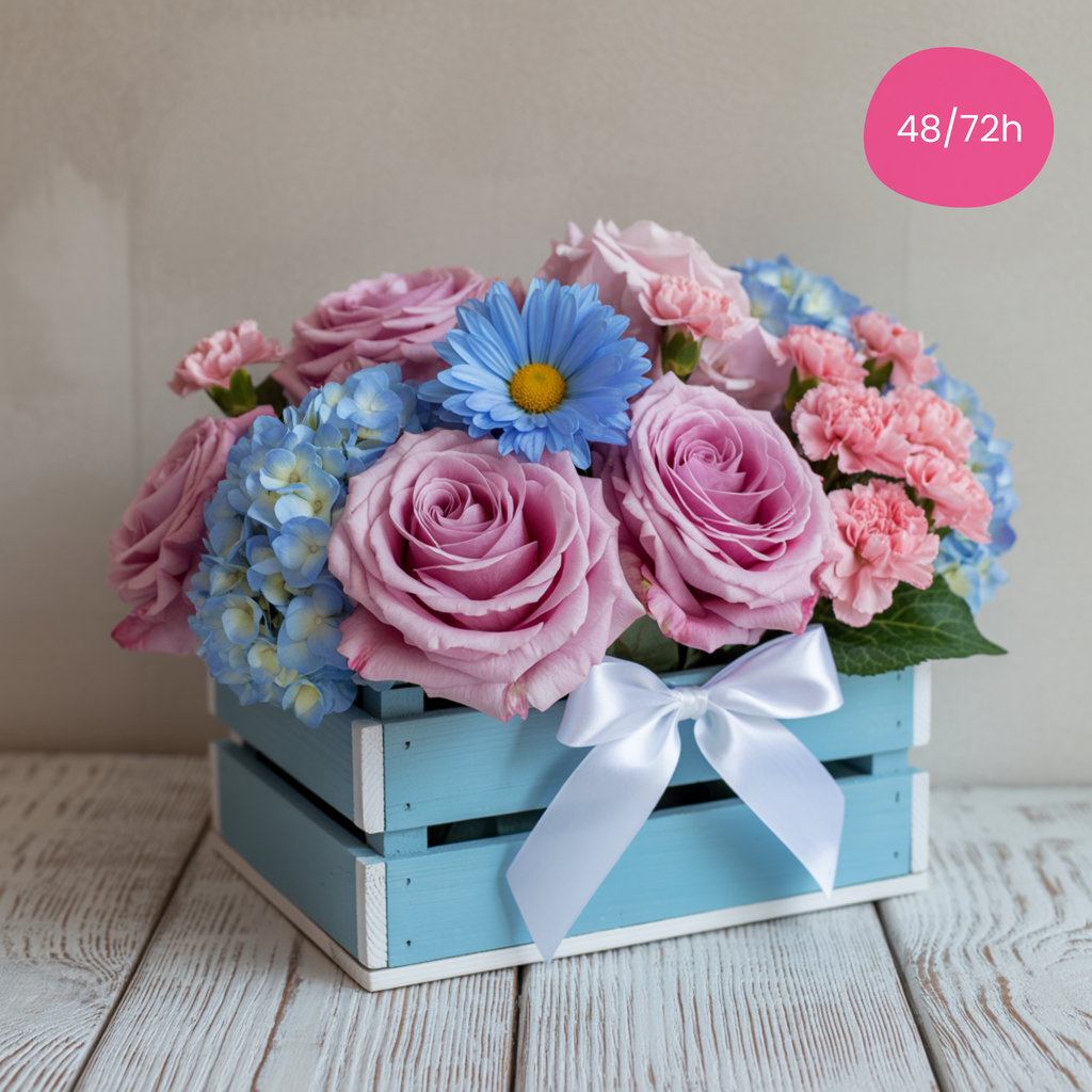 SORPRESA FLOREALE – Rose Rosa & Fiori Mix Gender Reveal