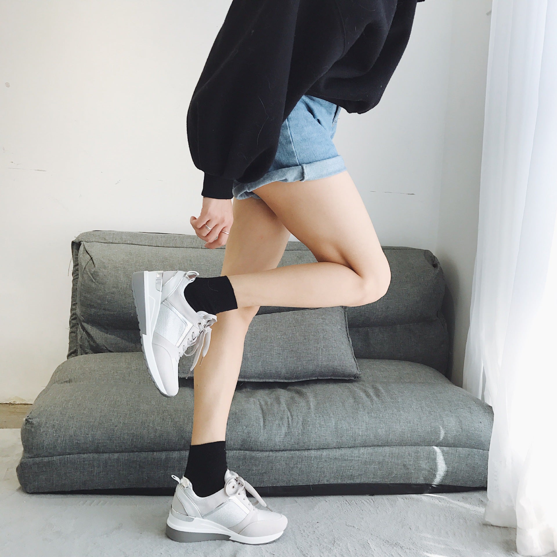Scarpe a rete in stile casual coreano, in stile britannico