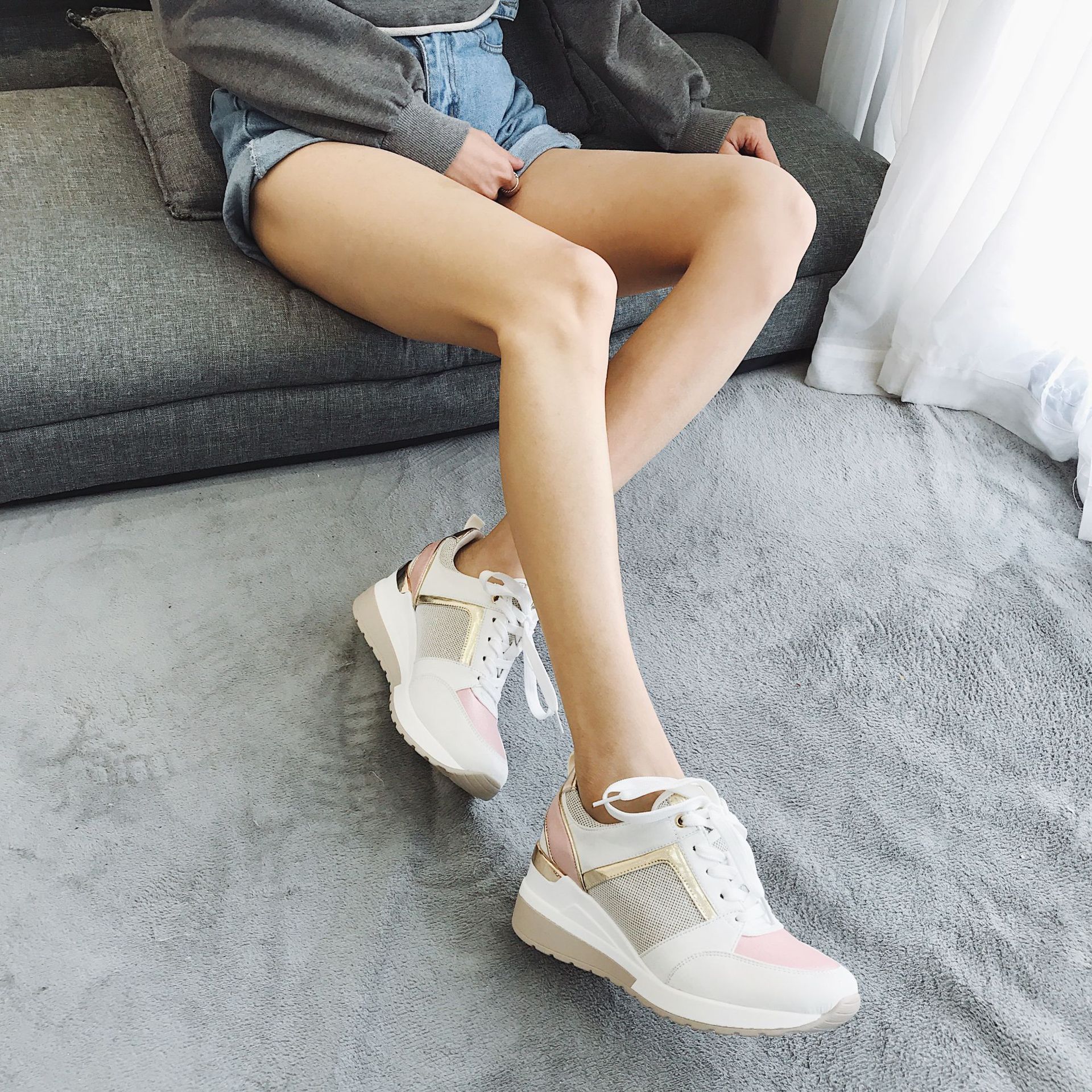 Scarpe a rete in stile casual coreano, in stile britannico