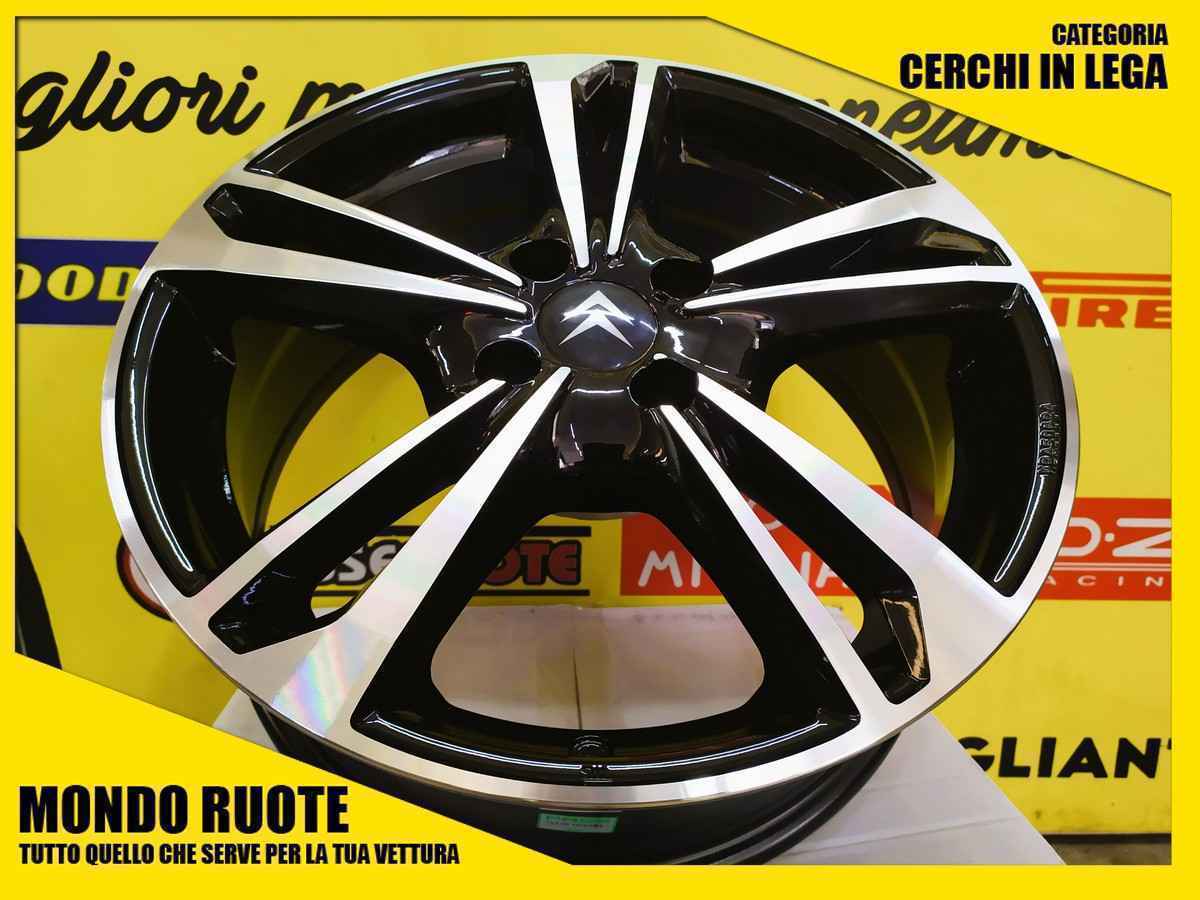 4KIT Cerchi in Lega Nuovi MAK EMBLEMA da 15 Pollici per CITROEN AMI (Dal 2020) C2