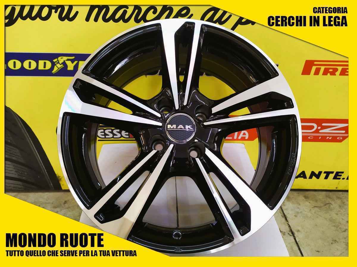 4 KIT Cerchi in Lega Nuovi MAK EMBLEMA da 15 Pollici per PEUGEOT 1007 (2004-2009) 20