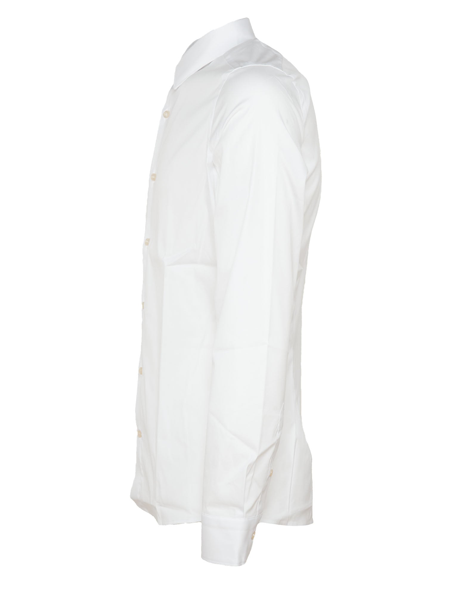 CAMICIA SLIM FIT BIANCA CON POLSINO STONDATO