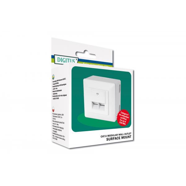 Digitus CAT 6 wall outlet, shielded - 2x RJ45 [DN-9006-N]