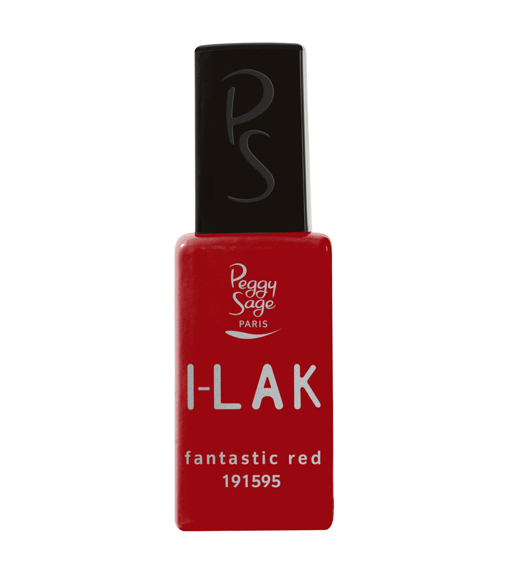 PEGGY SAGE  I-LAK SOAK OFF GEL POLISH FANTASTIC RED - 11ML