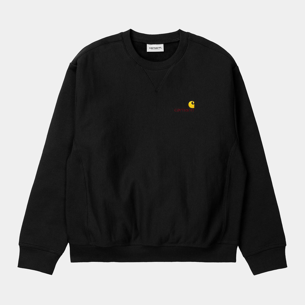 Carhartt Felpa girocollo da uomo American Script I025475 nero