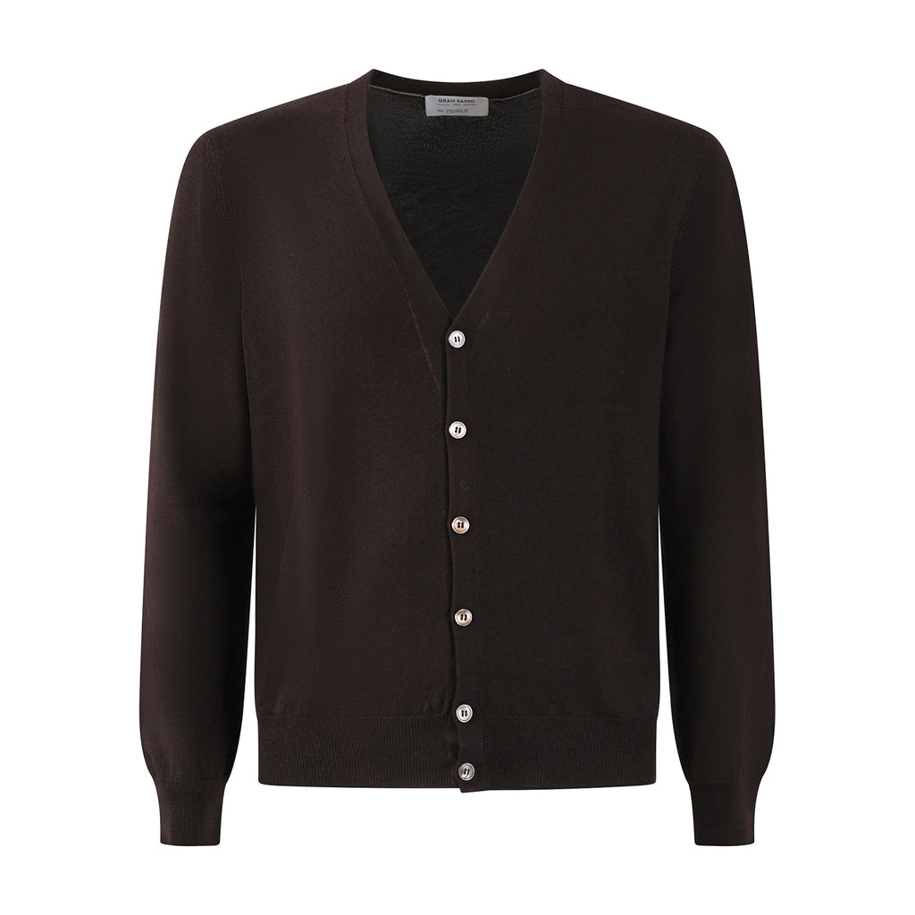 CARDIGAN MARRONE