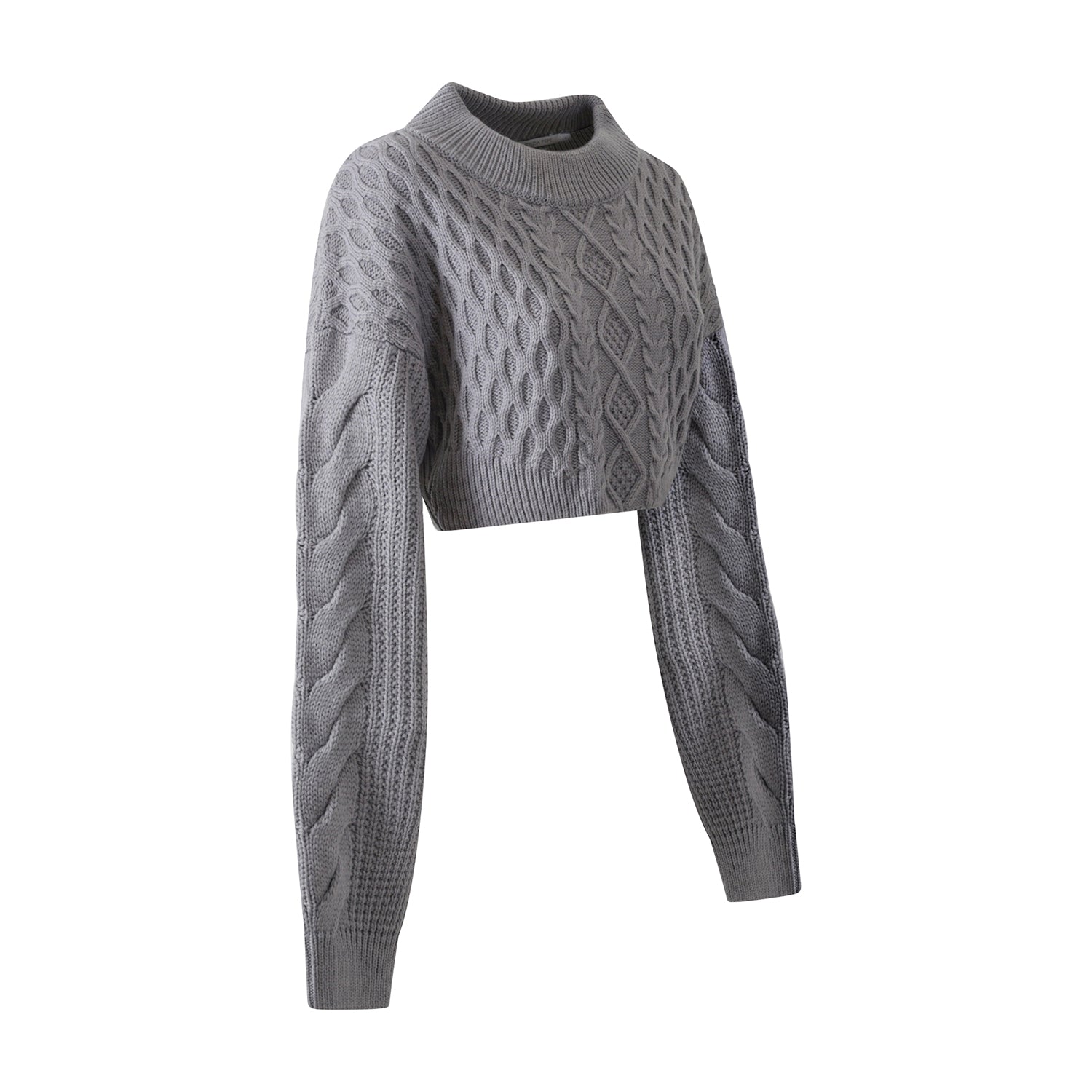 MAGLIONE CROPPED GRIGIO