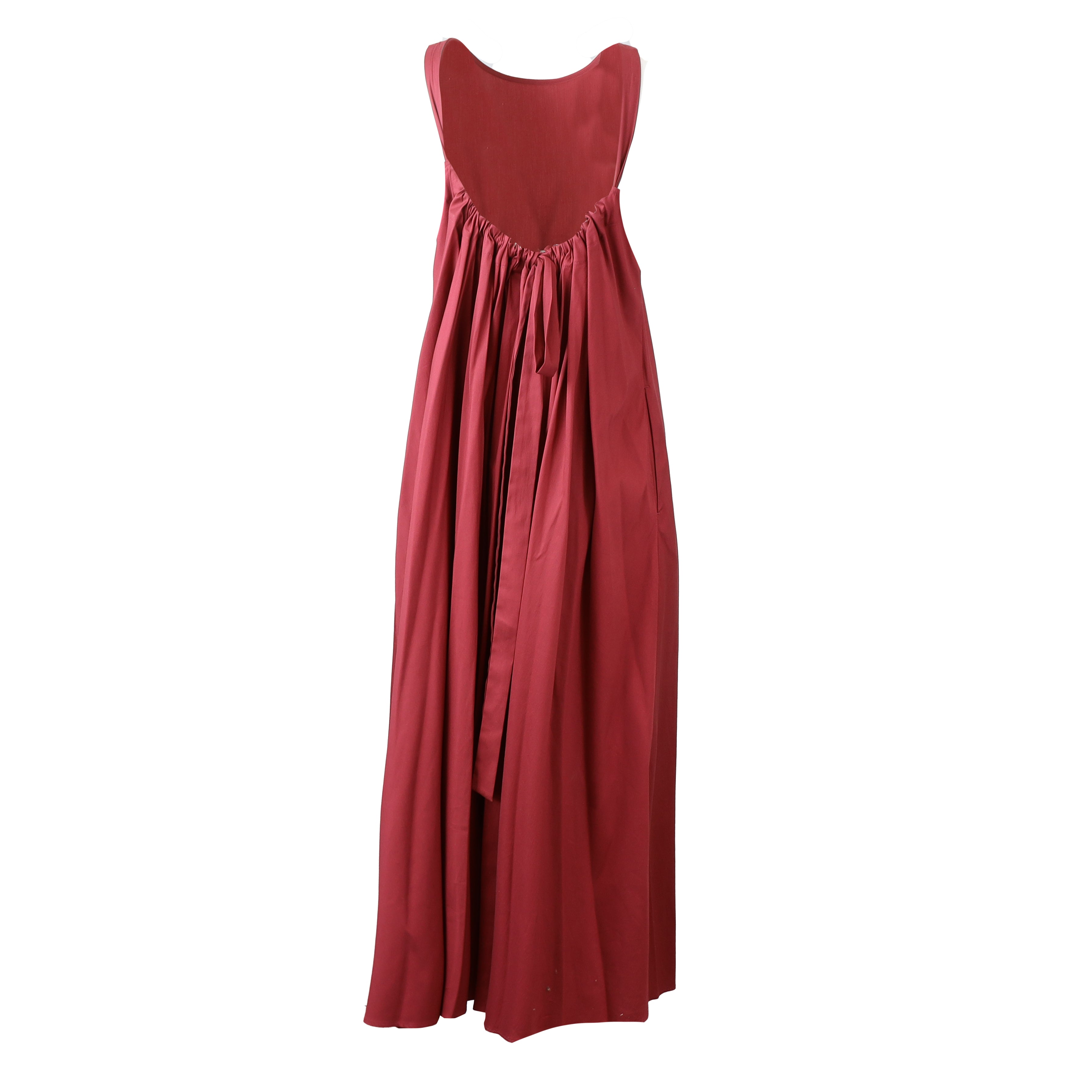 ABITO SETA ROSSO GERANIO