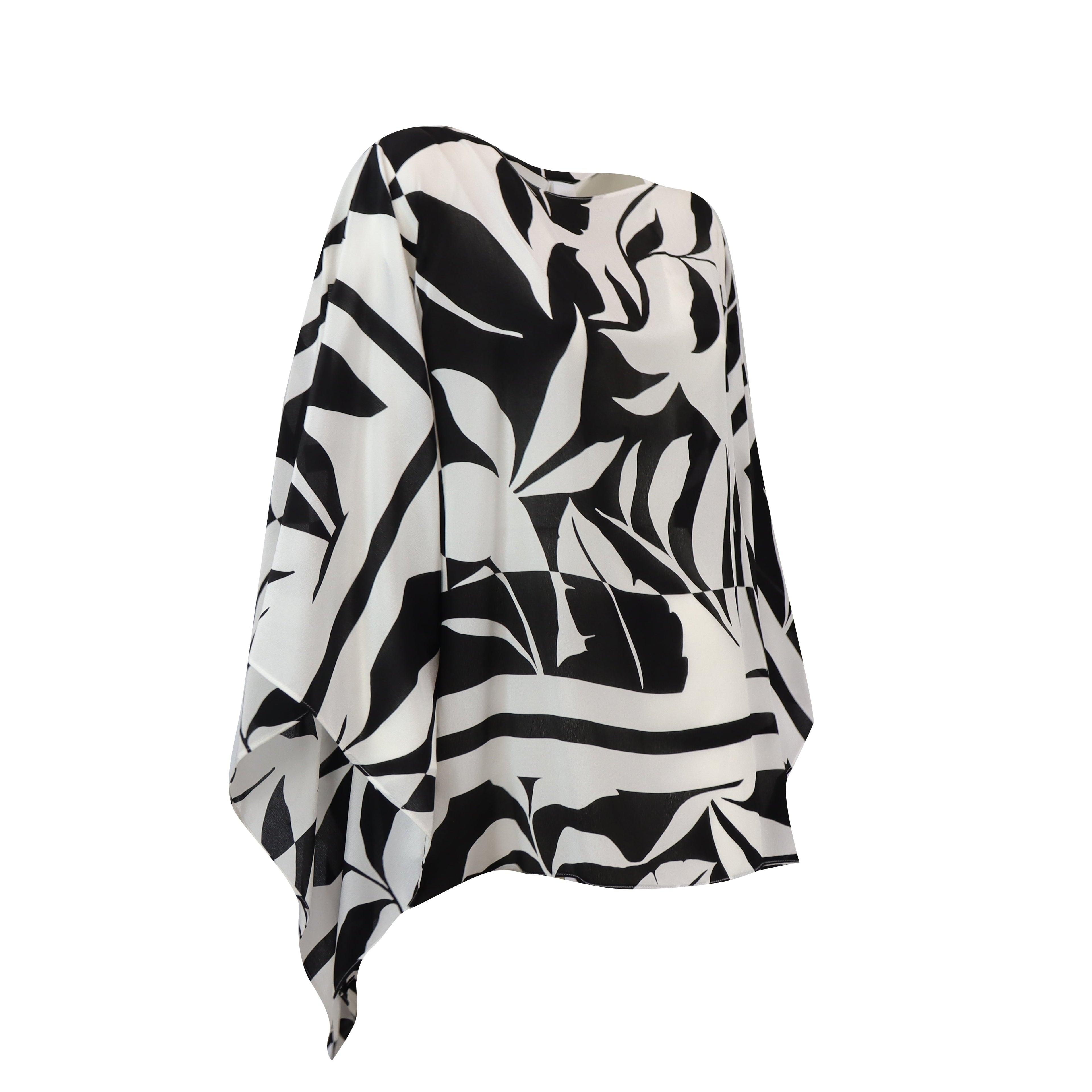 PONCHO TAMBUTO NERO E BIANCO