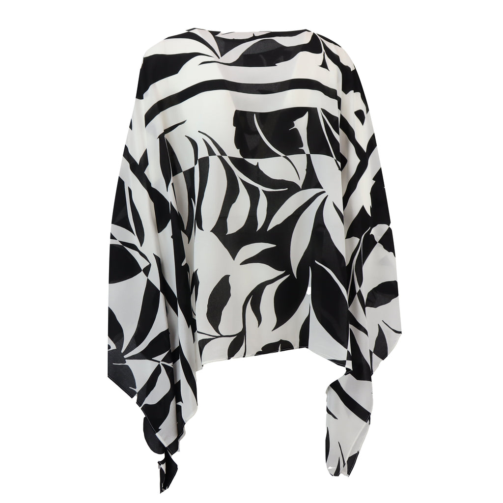 PONCHO TAMBUTO NERO E BIANCO